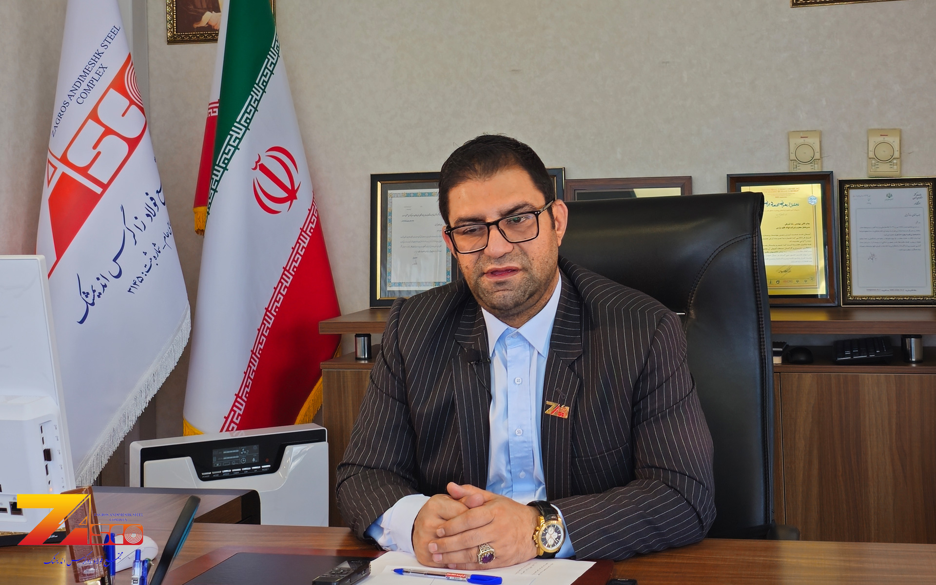 مهندس رضا شریفی مدیرعامل مجتمع فولاد زاگرس